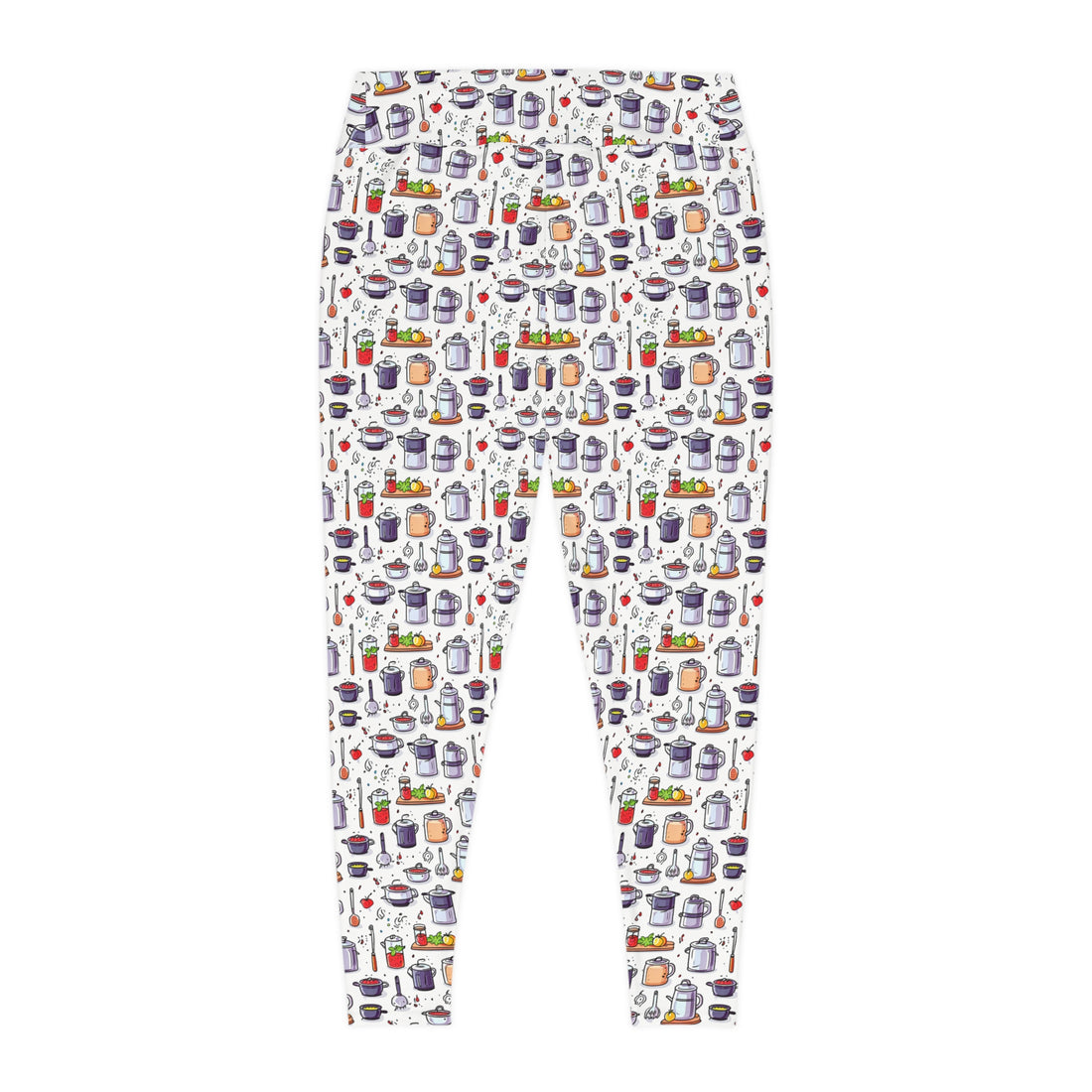 Plus Size Culinary Pattern Leggings for Food Lovers