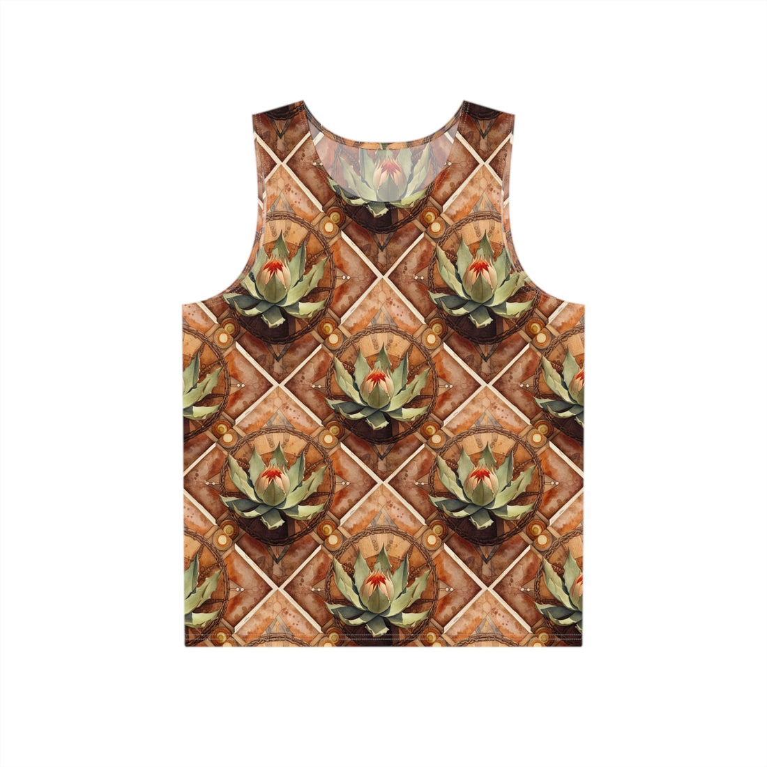 Men's Tank Catctus Arabic Tile Sleeveless Shirt