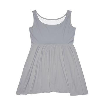 Elegant Gray Women's Skater Dress - Perfect for Casual Outings & Special Occasions