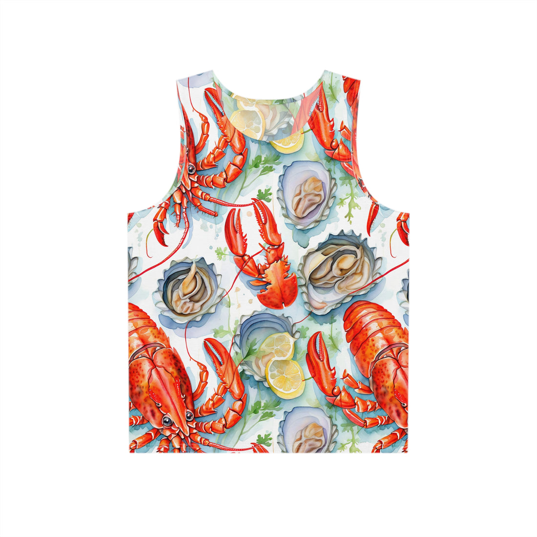Lobster Feast Men's Tank Top | Colorful Seafood Design