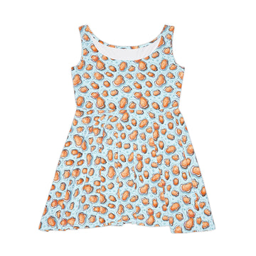 Fun Oyster Womens Skater Dress with Playful Pattern - Perfect for Summer Parties