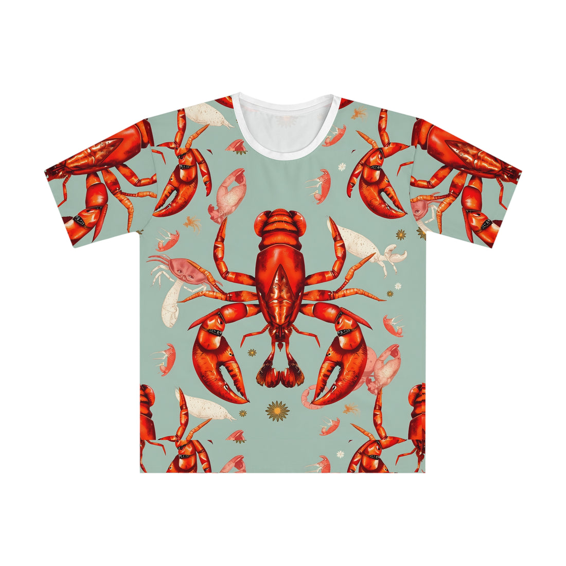 Lobster Print Men's Loose T-Shirt – Fun Casual Wear for Seafood Lovers