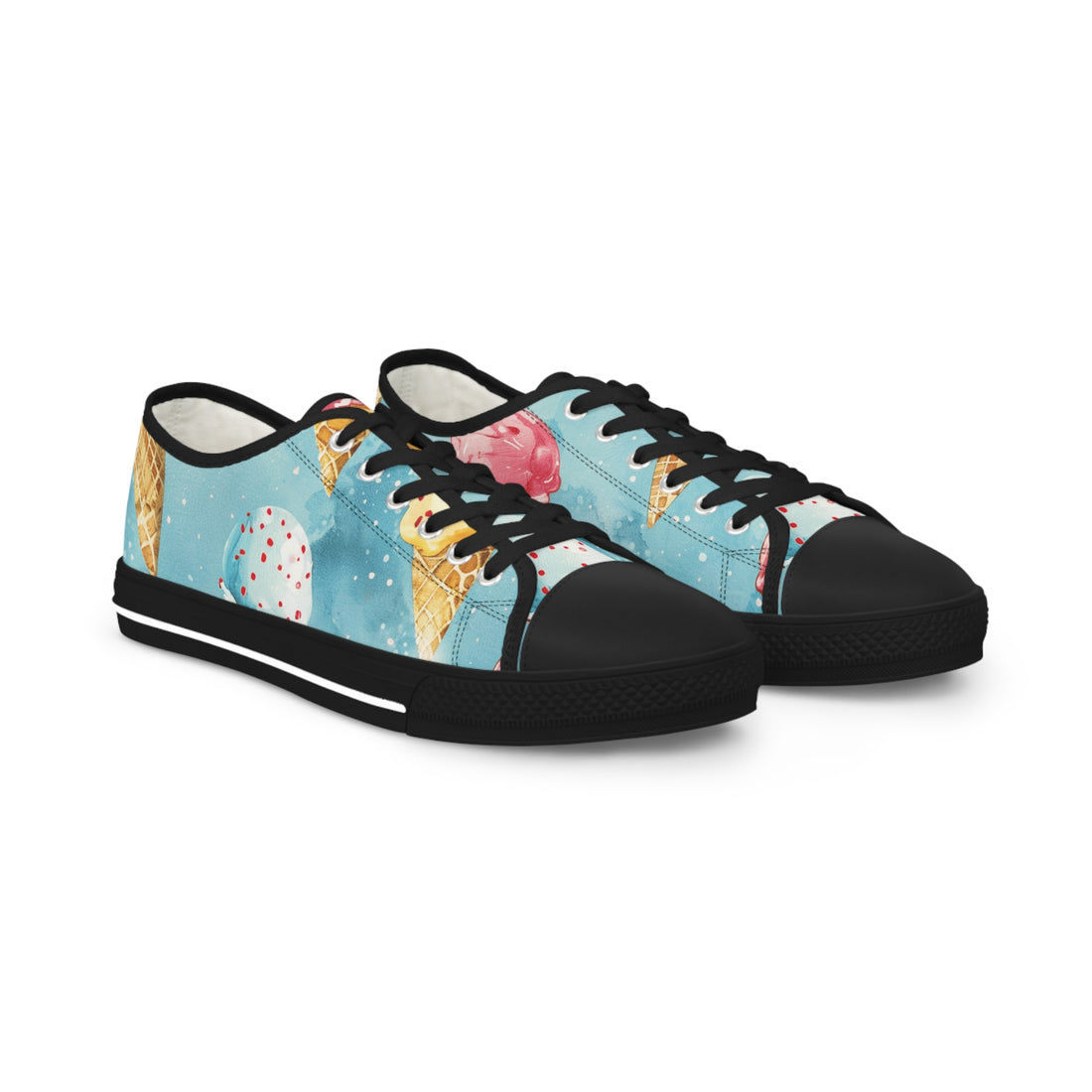 Ice Cream Delight Low Top Sneakers for Summer Fun