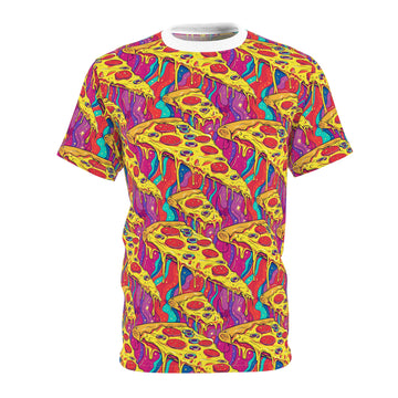 Colorful Pizza Slice Unisex Cut & Sew Tee - Fun and Whimsical Summer Wear