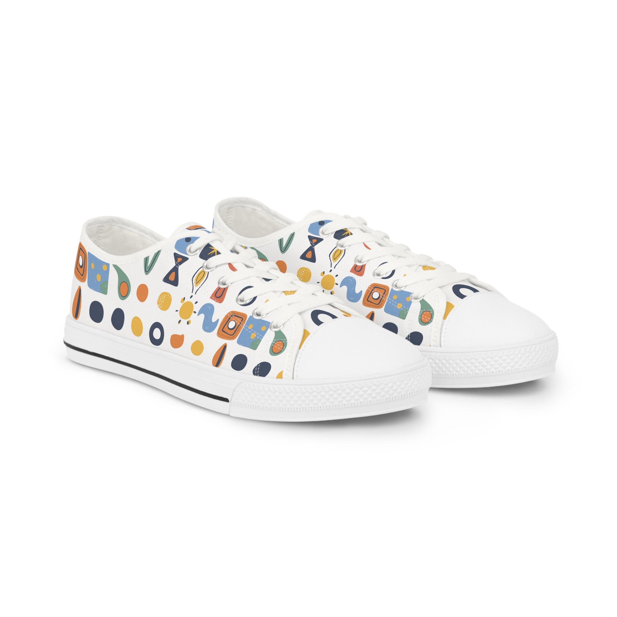 Colorful Patterned Low Top Sneakers for Casual Style