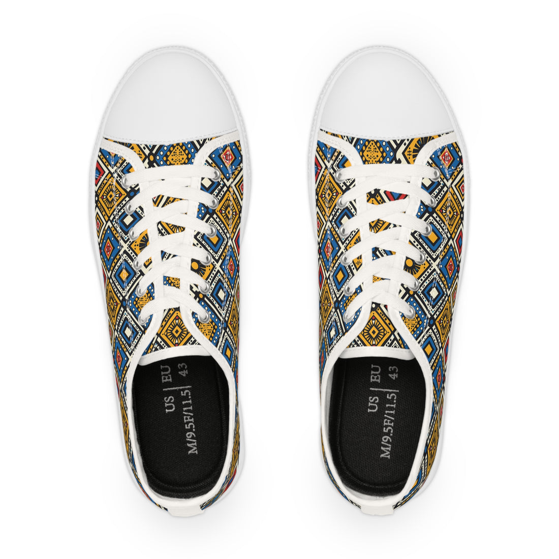 Colorful Tribal Print Low Top Sneakers for Trendy Style