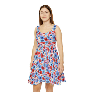 Summer Floral Skater Dress