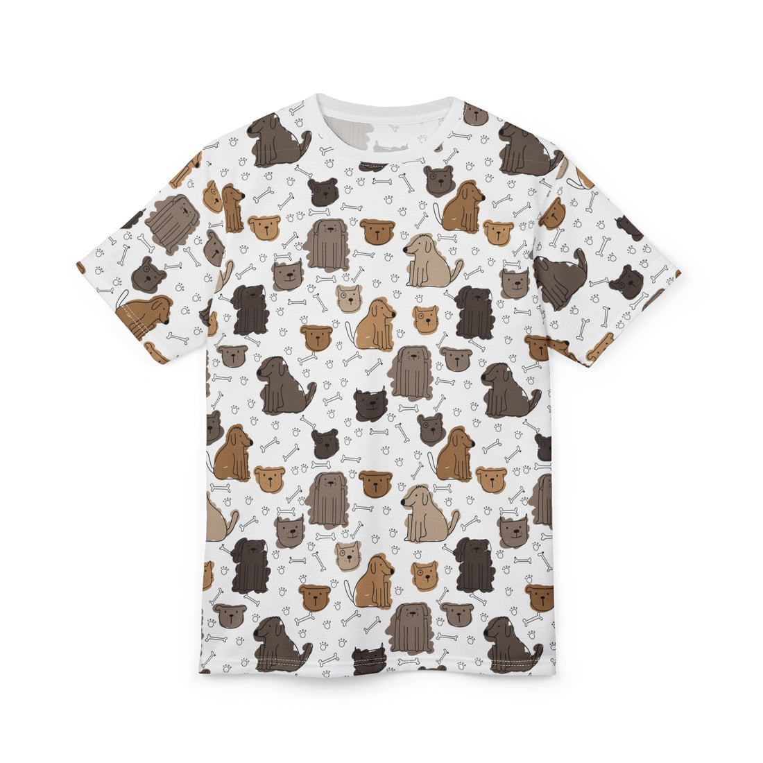 Playful Pet Lover's Unisex Tee - Cute Dog and Bone Design