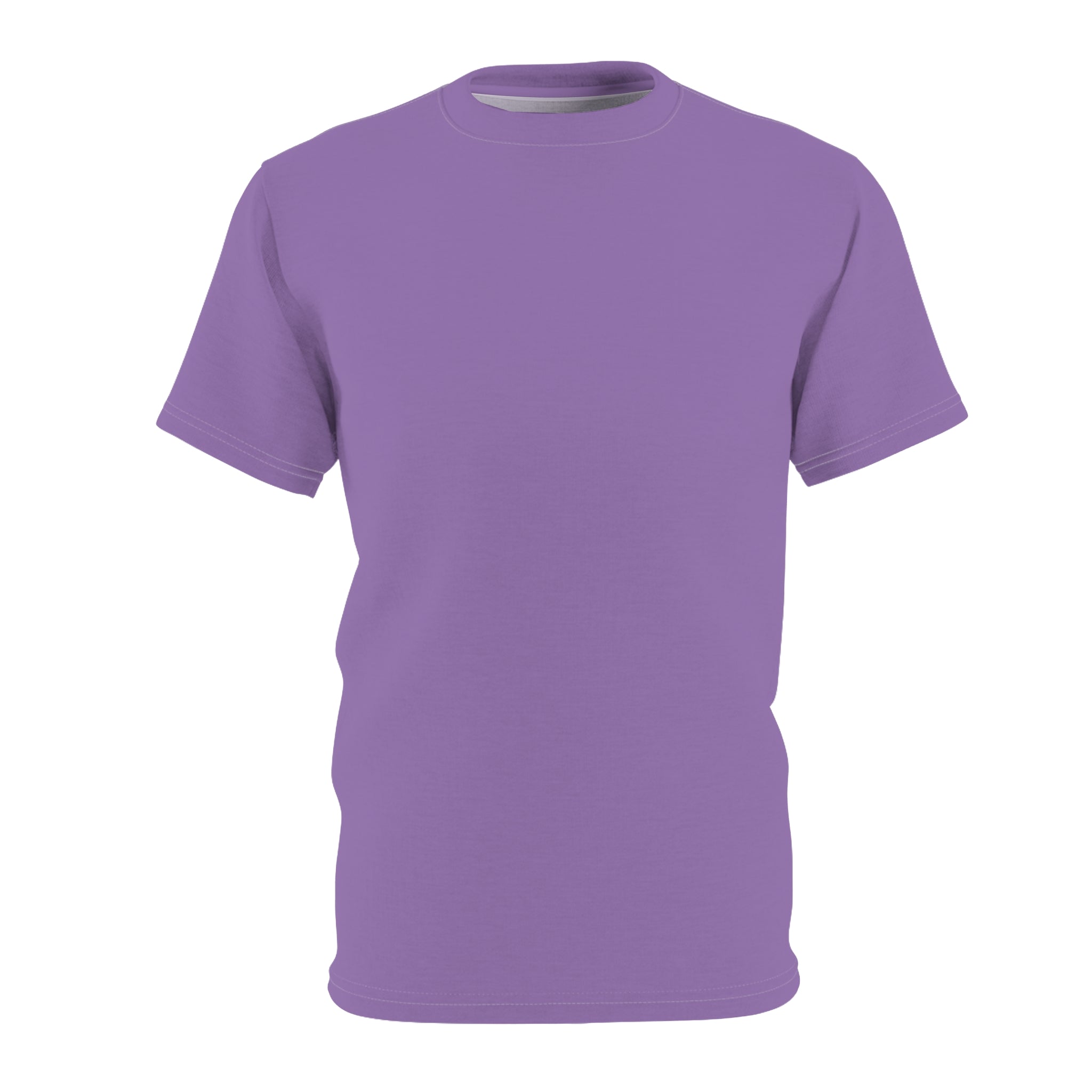 Casual Unisex Cut & Sew Tee - Soft Lavender Shirt for Everyday Wear