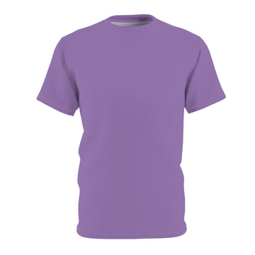 Casual Unisex Cut & Sew Tee - Soft Lavender Shirt for Everyday Wear
