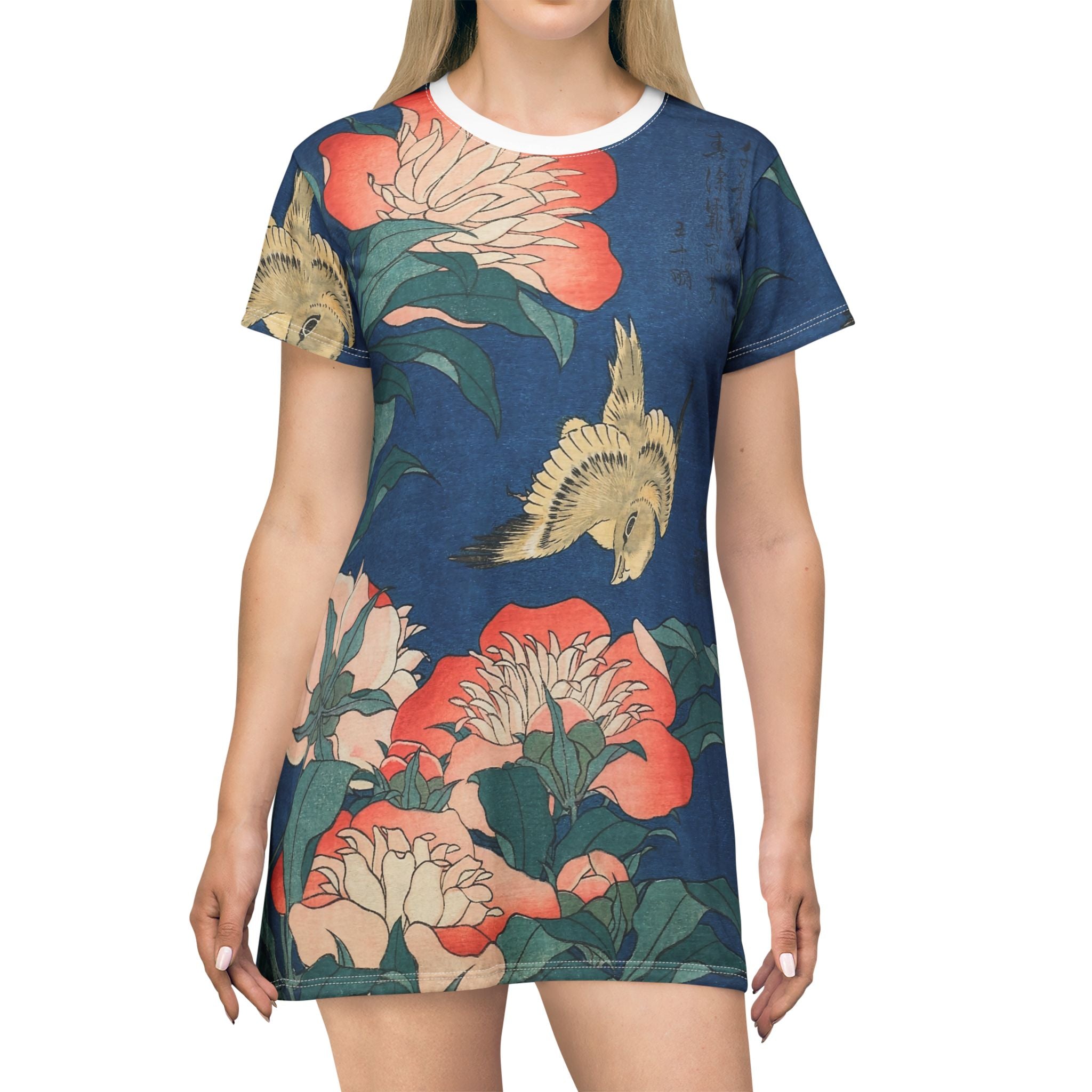 Japanese inspired paint T-Shirt Dress