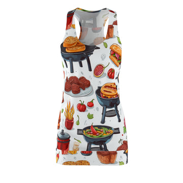 BBQ Themed Racerback Dress for Summer Picnics & Cookouts