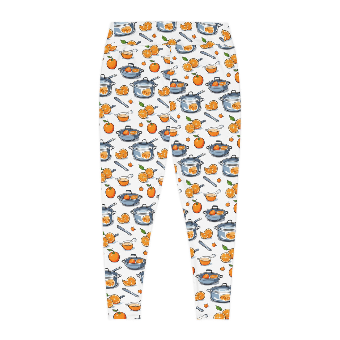 Culinary Delight Plus Size Leggings - Fun Cooking Pattern for Food Lovers