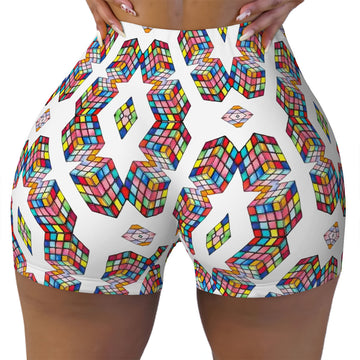 Cairo Rubik's Cube Athletic Shorts for Women