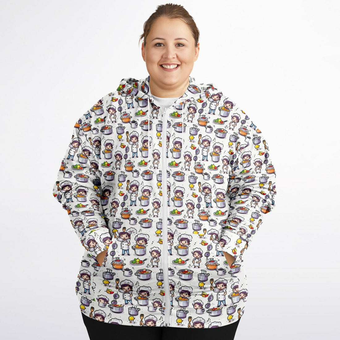 Athletic Plus-size Ziphoodie