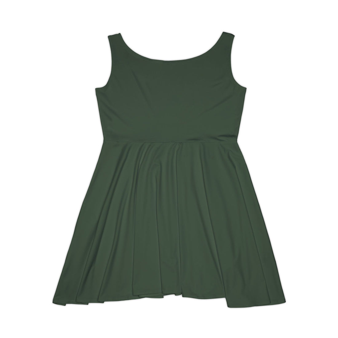 Chic Women’s Skater Dress - Versatile Olive Green Summer Dress for Casual Outings and Celebrations