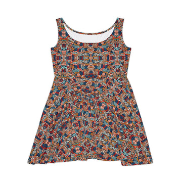 Bohemian Floral Women's Skater Dress - Perfect for Summer Festivals & Casual Outings