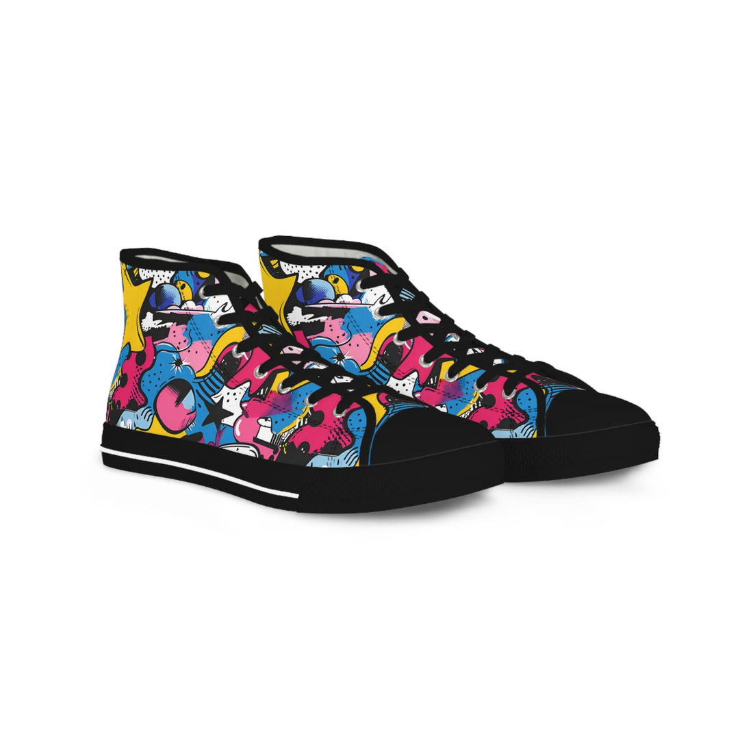 Colorful High Top Sneakers - Trendy Fashion Footwear for Everyday Style