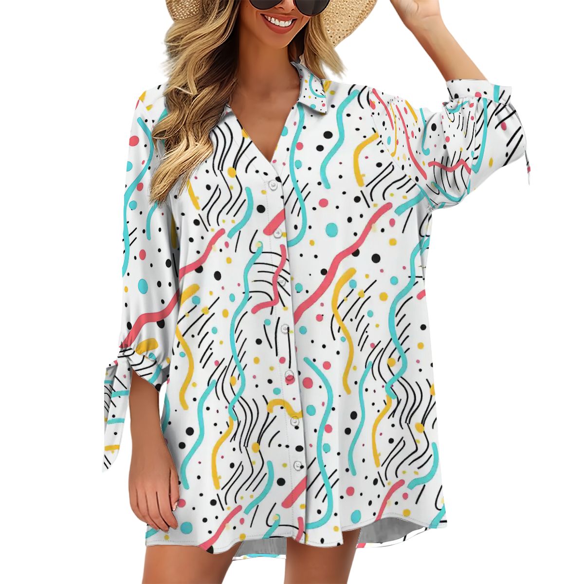 Women's Cardigan Shirt ThreeQuarter Sleeve File