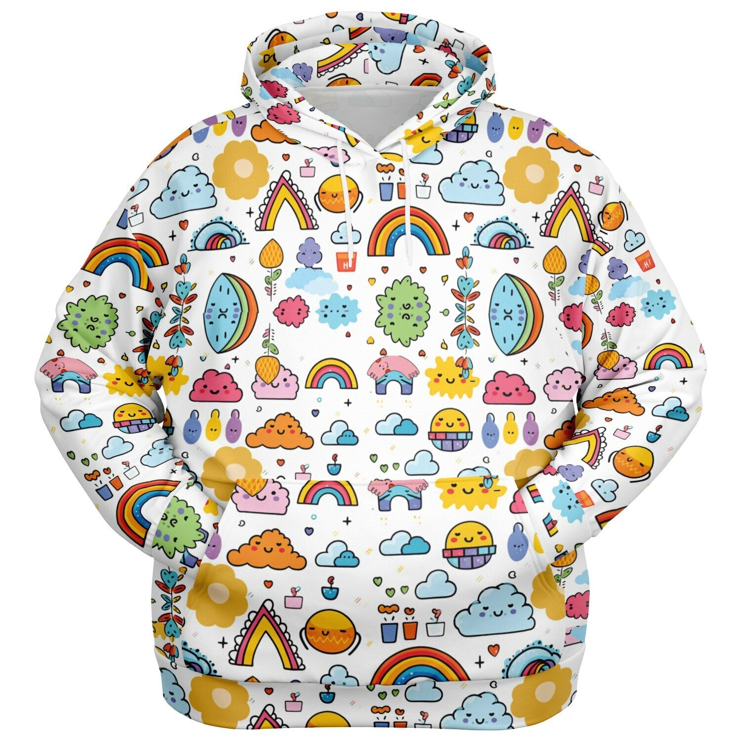 Rainbow Athletic Plus-size Hoodie