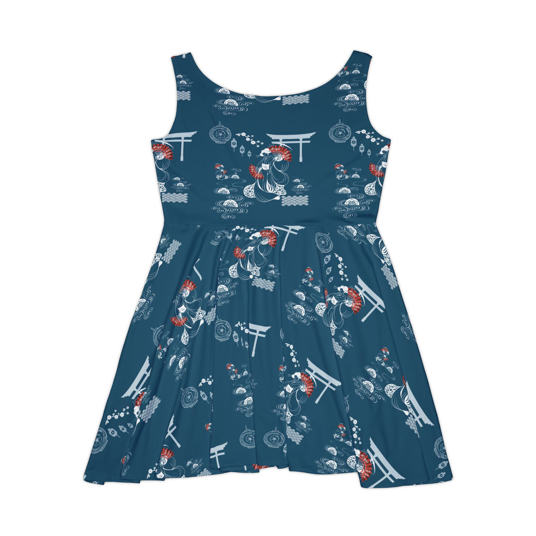 Elegant Shrine Geisha Women's Skater Dress - Perfect for Summer Events