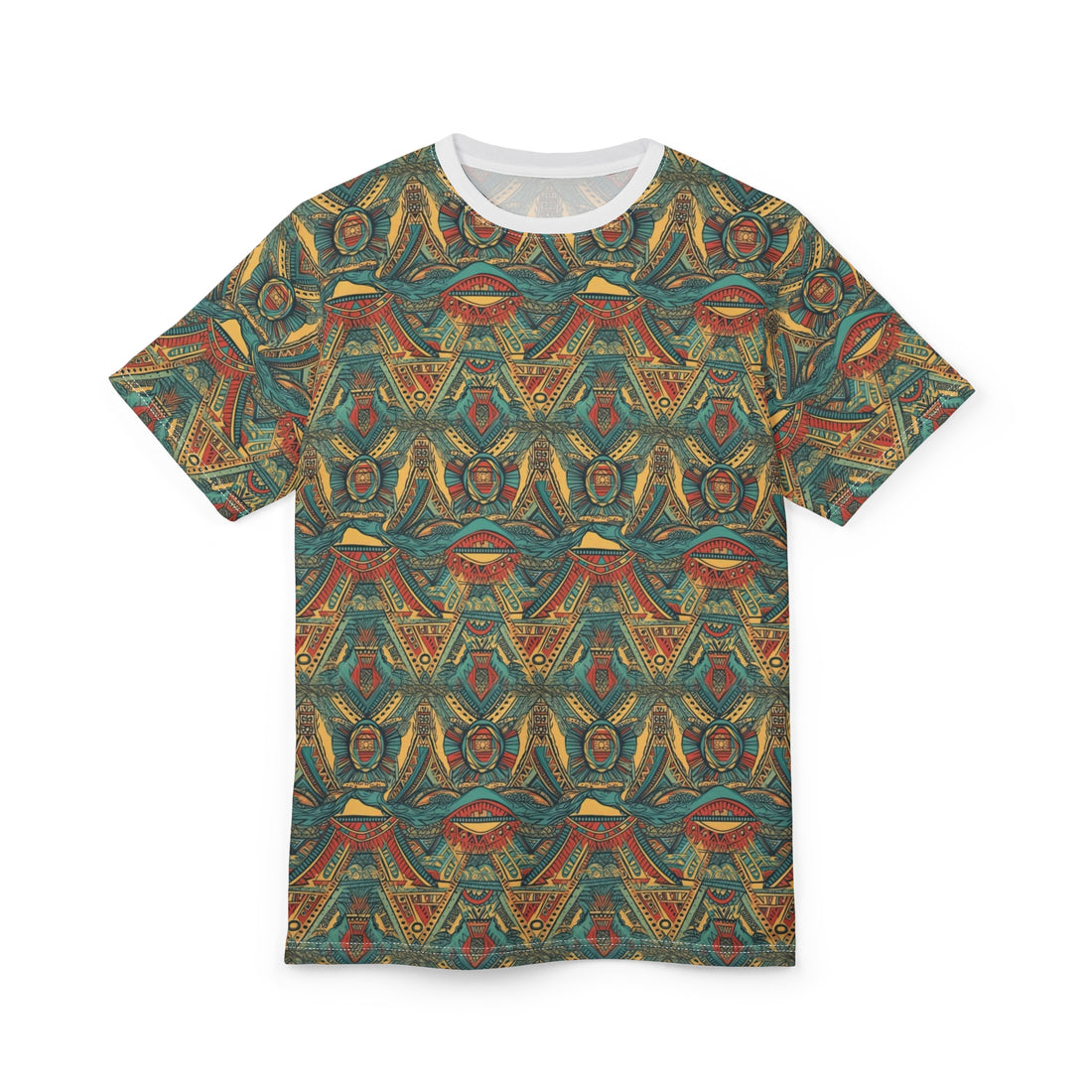 Bohemian Pattern Unisex Tee - Vibrant Cut & Sew Shirt for Festivals & Everyday Wear