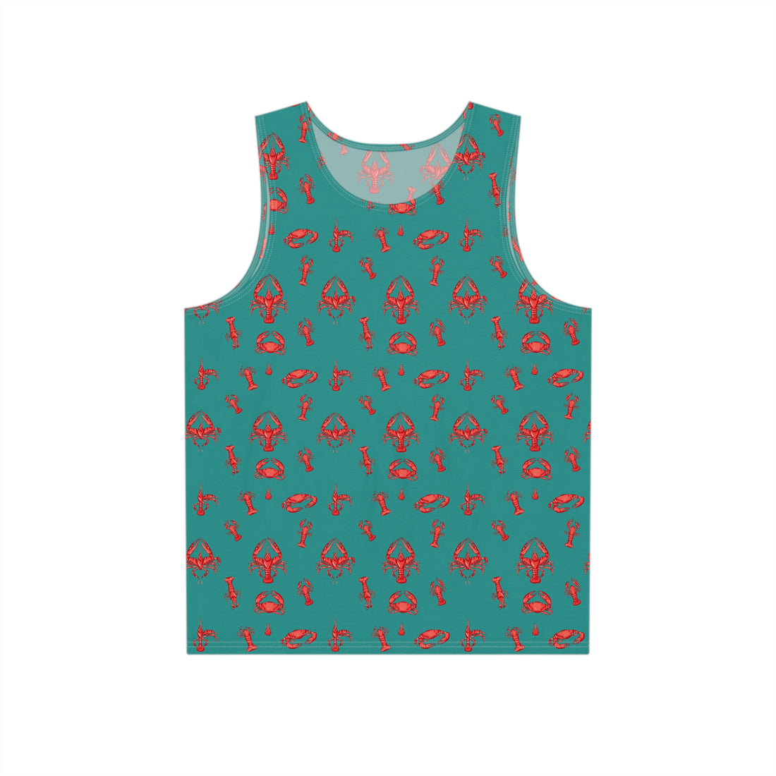 Lobster Print Men's Tank Top - Perfect for Summer BBQs and Beach Days