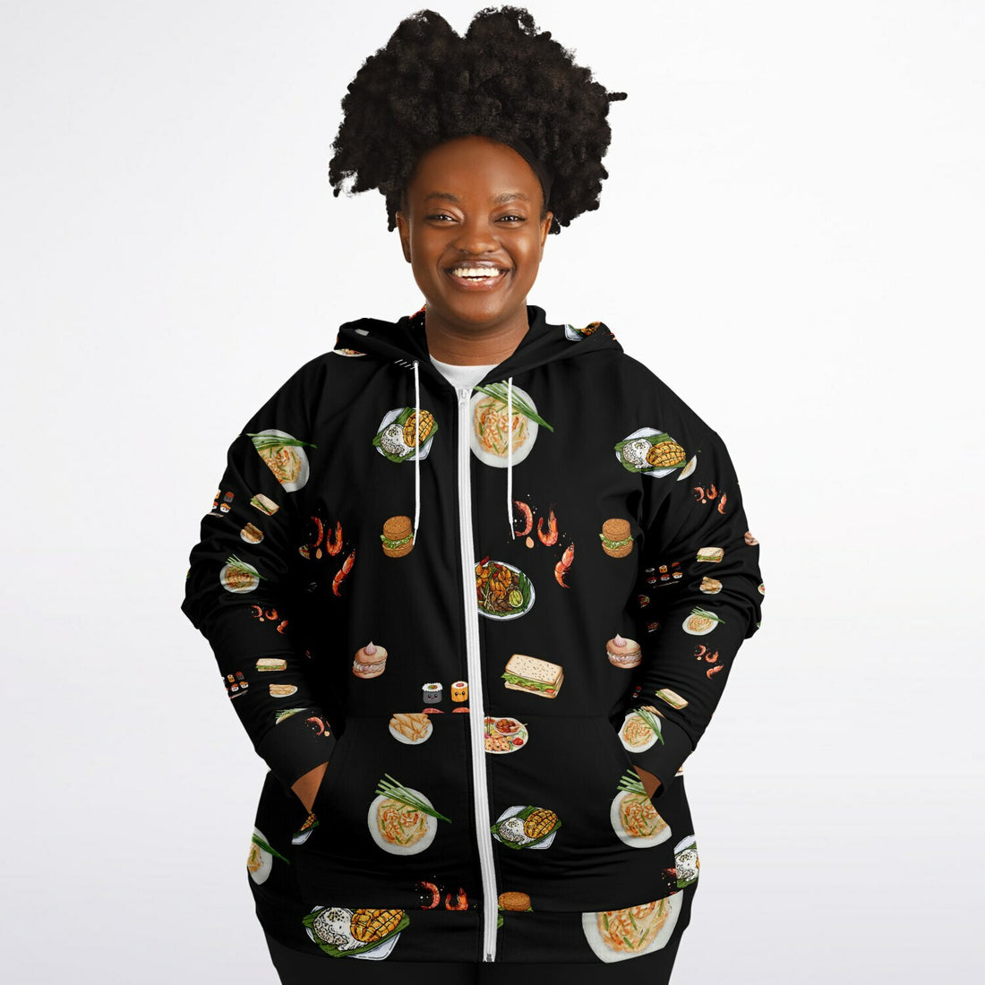 Athletic Plus-size Ziphoodie