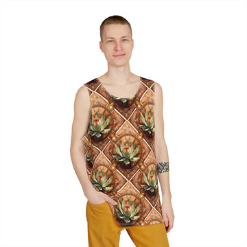 Men's Tank Catctus Arabic Tile Sleeveless Shirt
