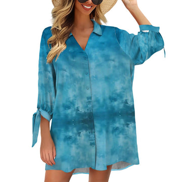 Women's Cardigan Shirt ThreeQuarter Sleeve