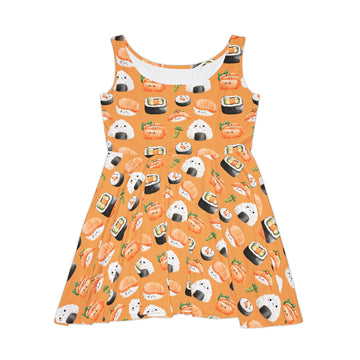 Sushi Print Skater Dress for Women - Fun & Festive Fall Fashion