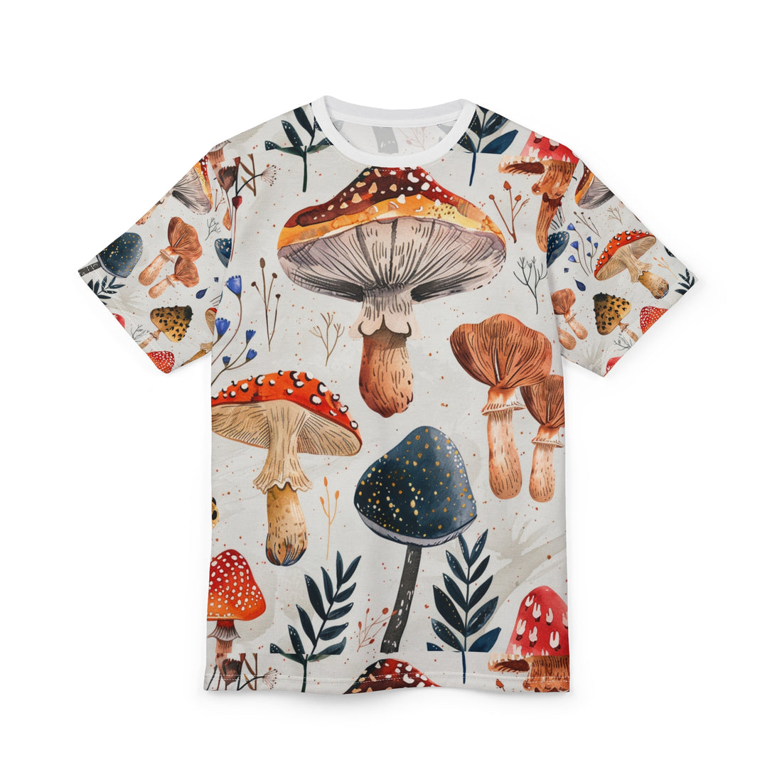 Whimsical Mushroom Unisex Cut & Sew Tee – Nature Lover's T-Shirt for Outdoor Adventures & Festivals