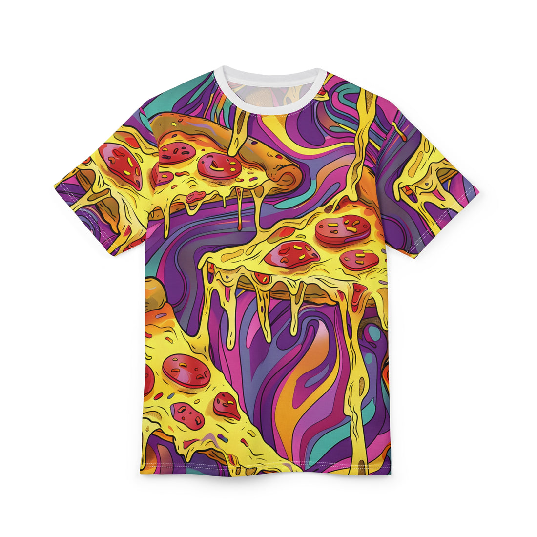 Psychedelic Pizza Unisex Tee - Fun Graphic T-Shirt for Food Lovers