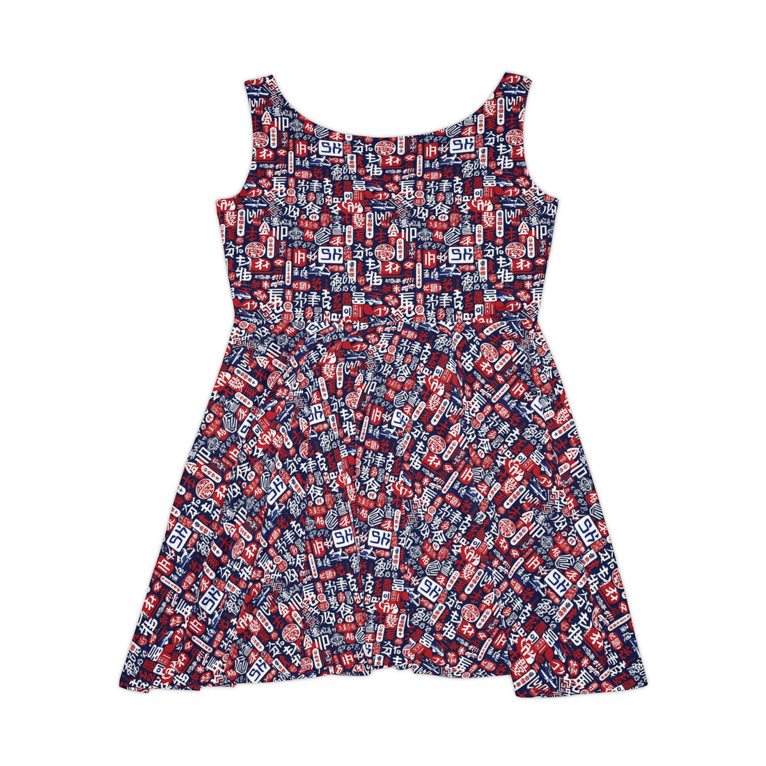 Vibrant  Japanese Skater Dress - Trendy Summer Dress for Festivals and Celebrations
