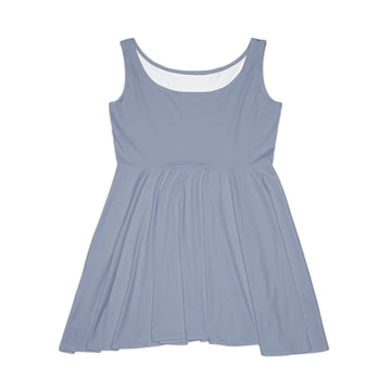 Elegant Blue Women's Skater Dress - Perfect for Spring & Summer Events