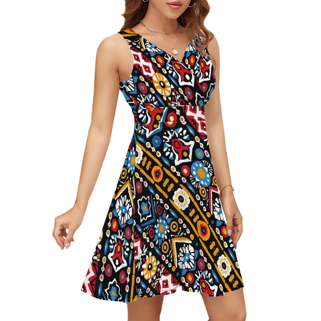 Sleeveless V Neck