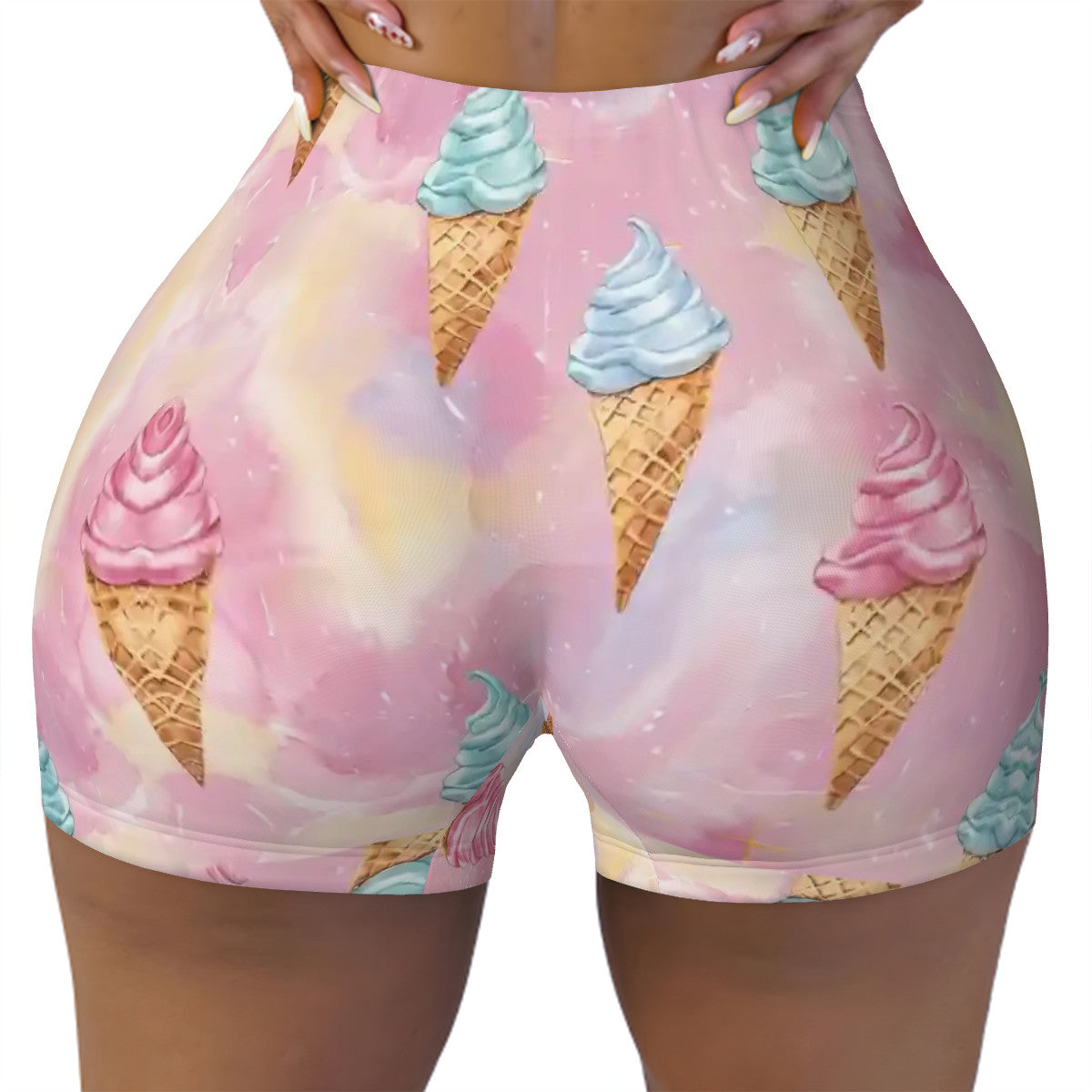 Ice-cream Athletic Shorts for Women