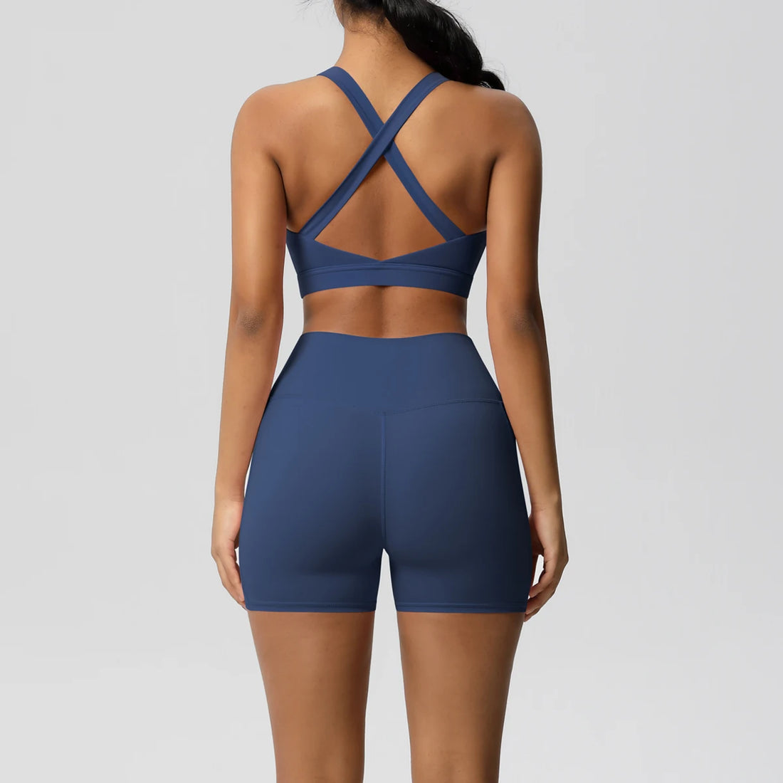 2PCS Set Bra & Shorts Sportswear With Pockets