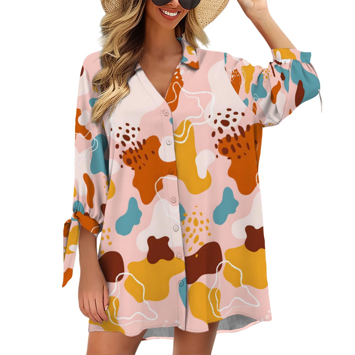 Women's Cardigan Shirt ThreeQuarter Sleeve