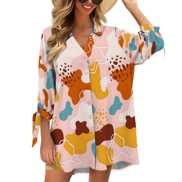 Women's Cardigan Shirt ThreeQuarter Sleeve