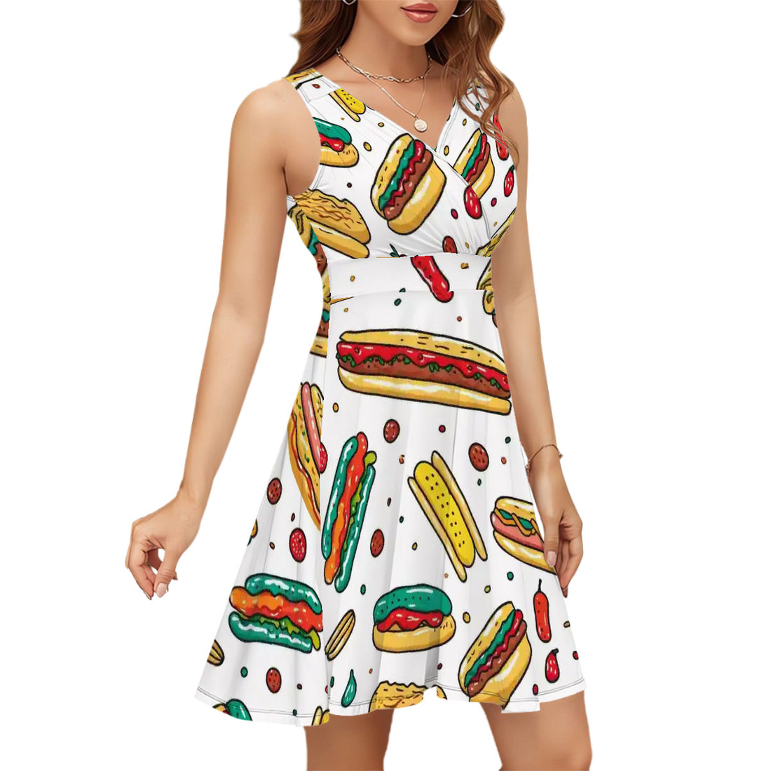 Fast Food Seamless Sleeveless V Neck Dress