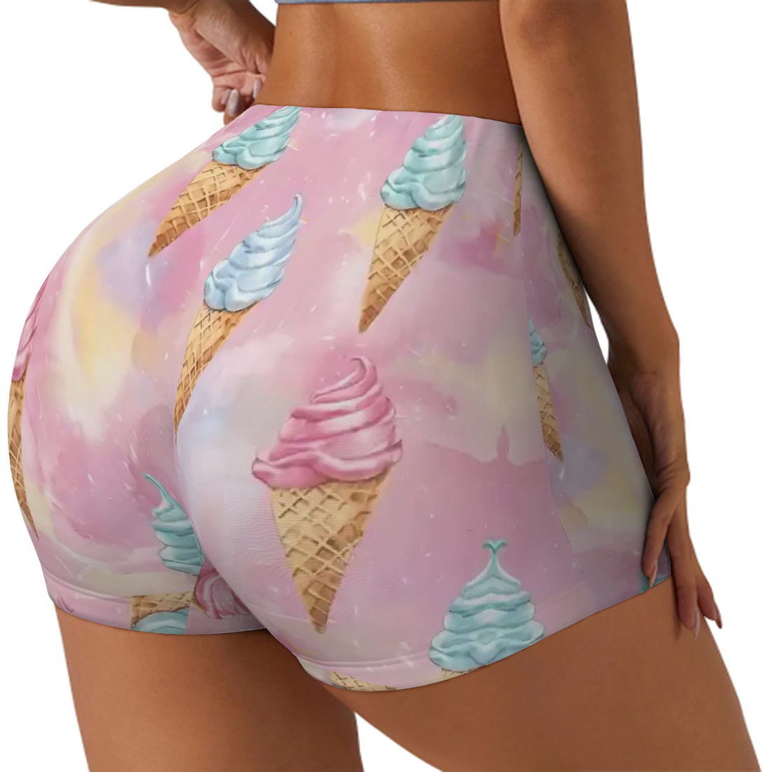 Ice-cream Athletic Shorts for Women