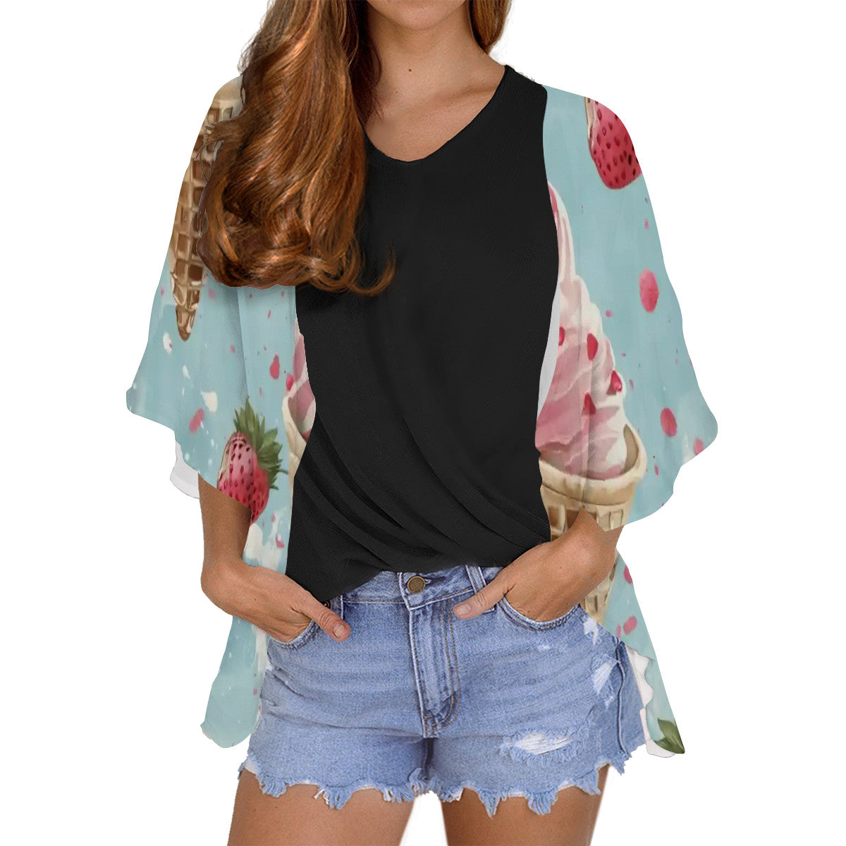 Women's Chiffon Blouse Cardigan