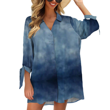 Women's Cardigan Shirt ThreeQuarter Sleeve