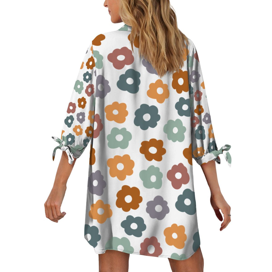 Women's Cardigan Shirt ThreeQuarter Sleeve Pattern