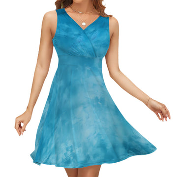 Sleeveless V Neck Dress