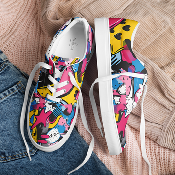 Women’s lace-up canvas shoes